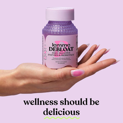 Debloat 3-In-1 Prebiotic, Probiotic & Digestive Enzyme Capsules for Bloating & Gas Relief - 2 Clinically Studied Probiotics W/5 Digestive Enzymes to Improve Digestion, Women & Men, (60 Count)