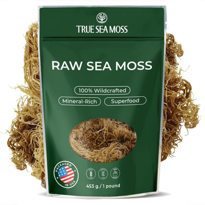 Raw Irish Sea Moss – Wildcrafted Sun-Dried Seaweed for Homemade Gel – 16Oz (1 Lb) Makes up to 200Oz Gel – Atlantic Harvested
